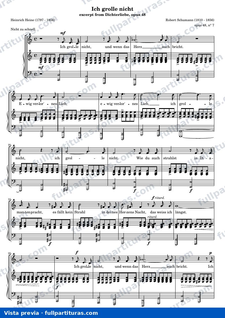 Robert Schumann - Ich grolle nicht — preview