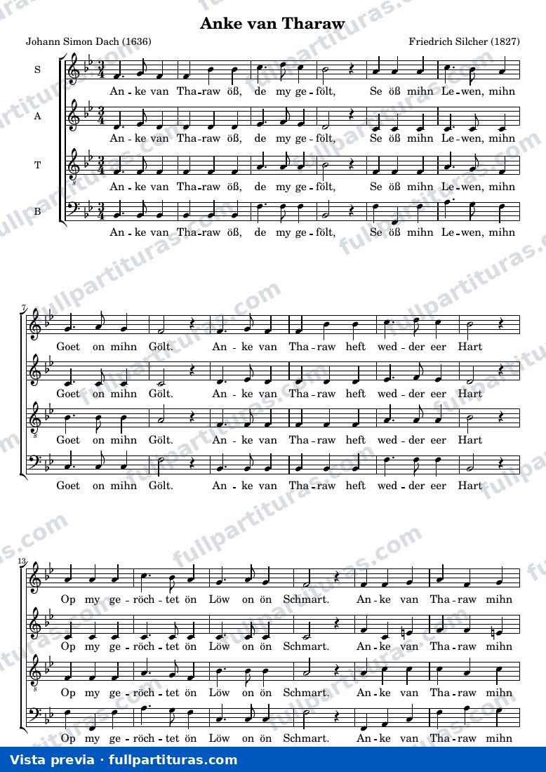 Friedrich Silcher - Ännchen von Tharau — preview