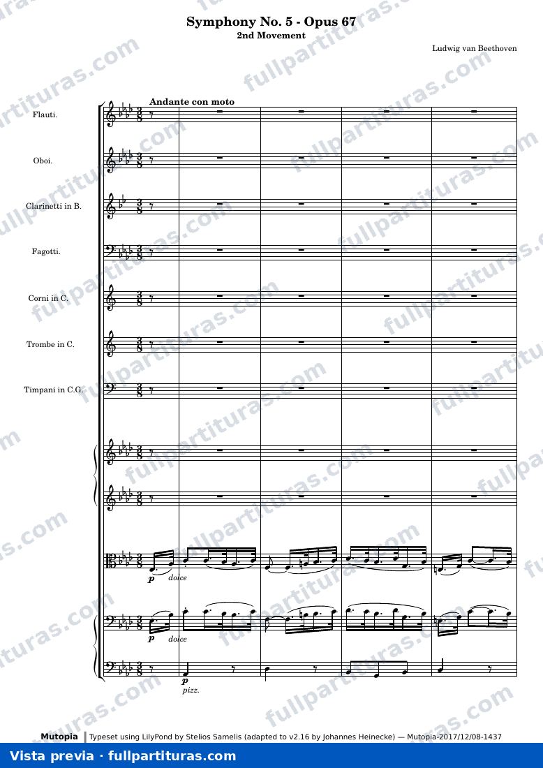 Ludwig van Beethoven - Symphony No. 5, Op. 67: II. Andante con moto — preview