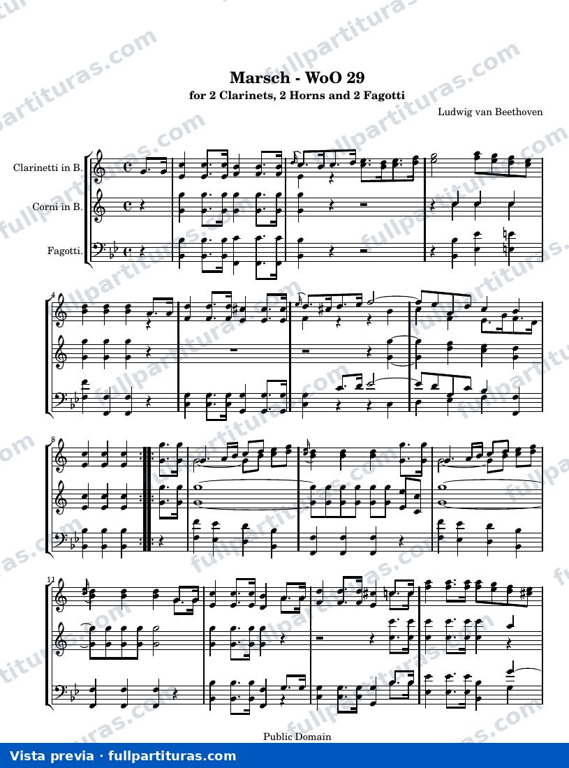 Ludwig van Beethoven - Marsch, WoO 29 — preview