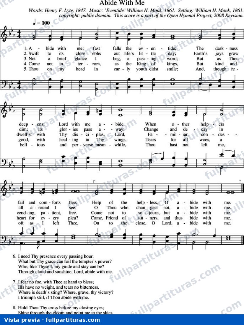 Abide With Me (Oh, quédate Señor) — preview