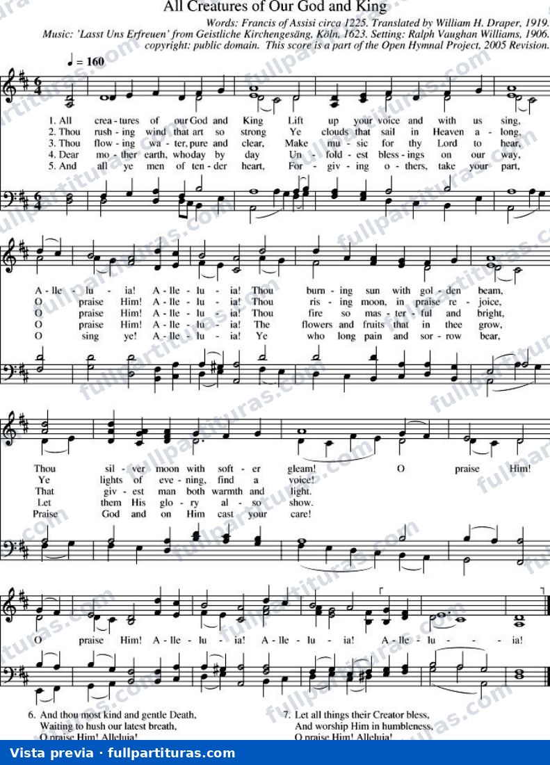 All Creatures of Our God and King (Todas las criaturas del Señor) — preview