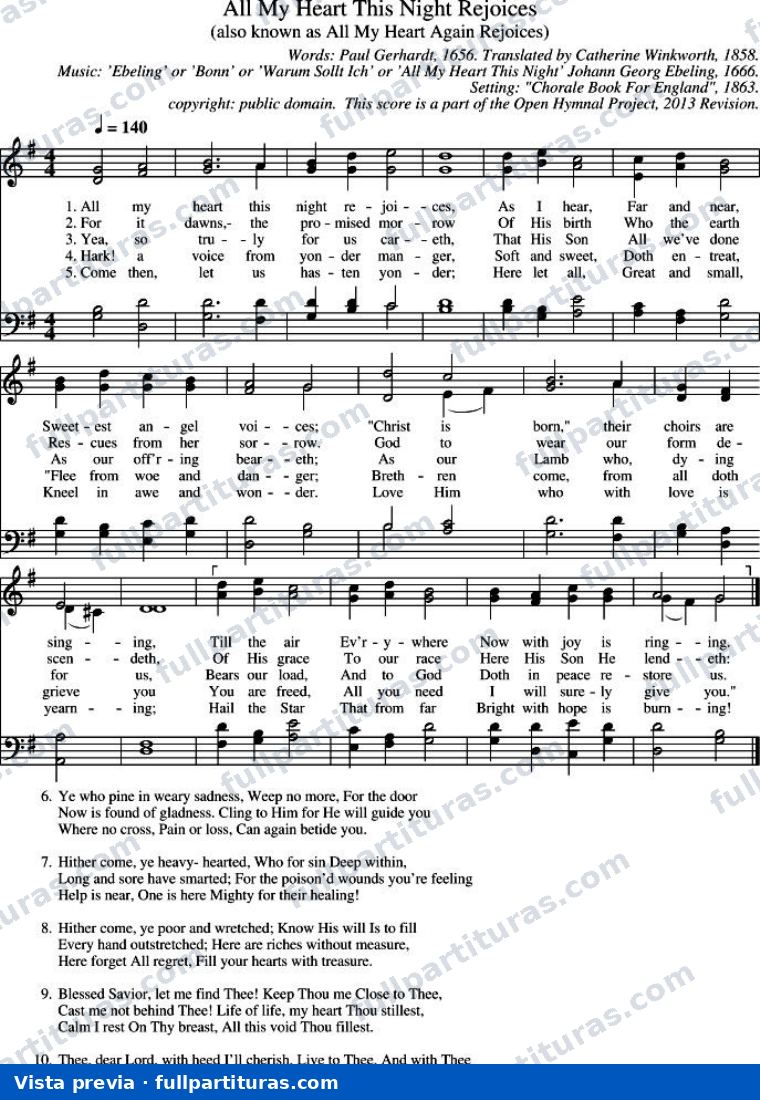 All My Heart This Night Rejoices (Todo mi corazón se regocija) — preview