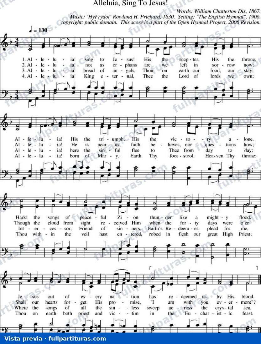 Alleluia, Sing to Jesus — preview