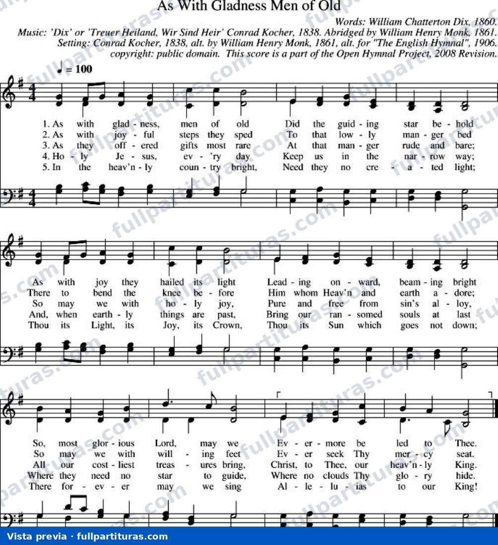 As With Gladness Men of Old — preview