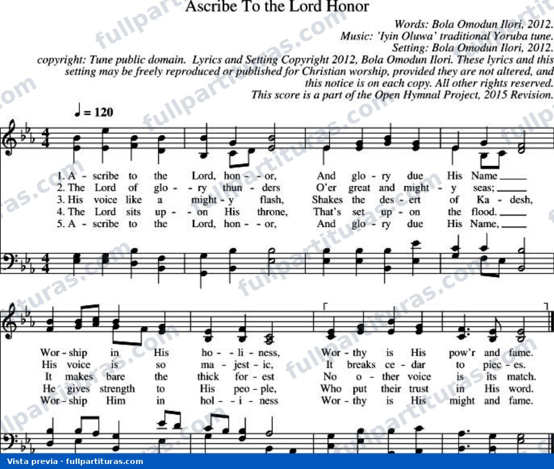 Ascribe To The Lord Honor — preview
