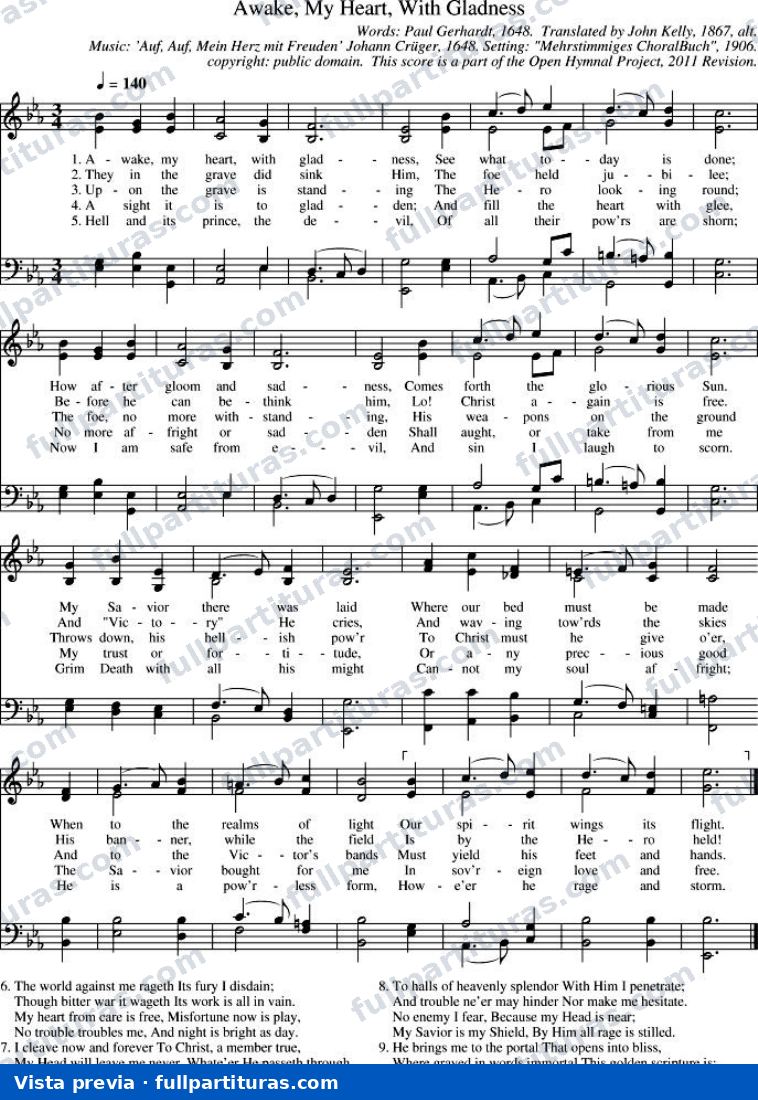 Awake My Heart With Gladness — preview