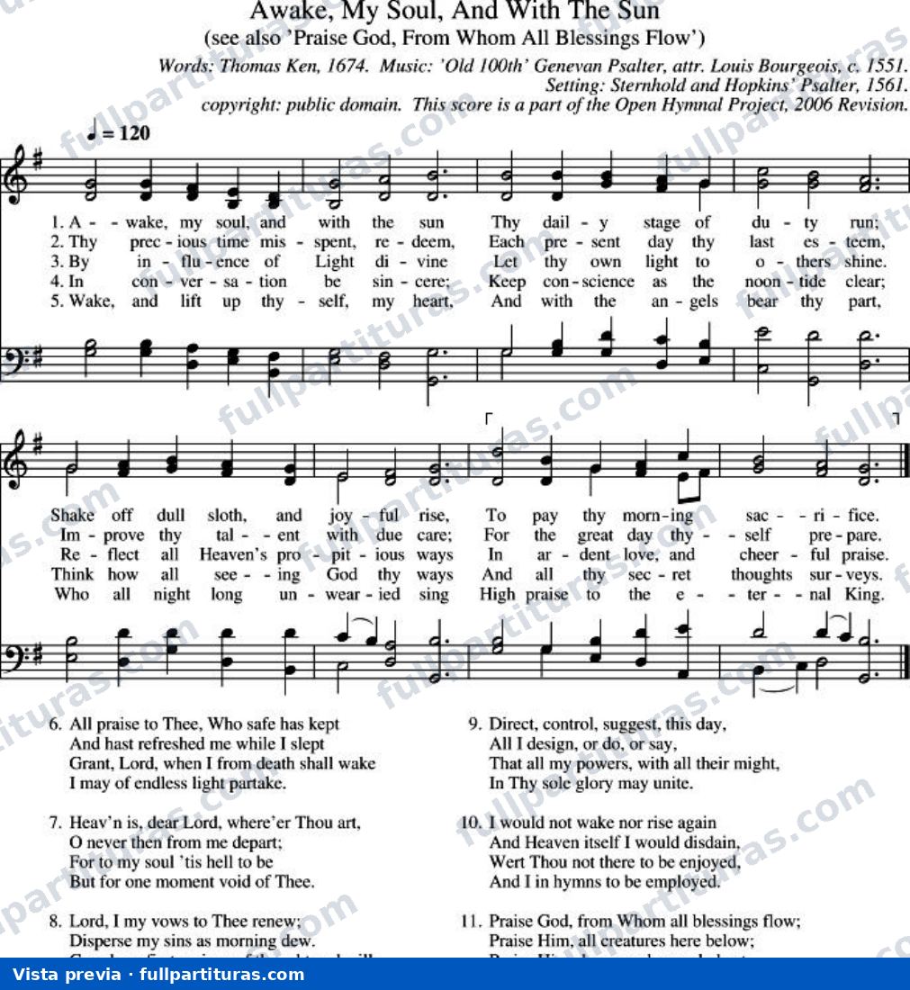 Awake, My Soul, and with the Sun — preview
