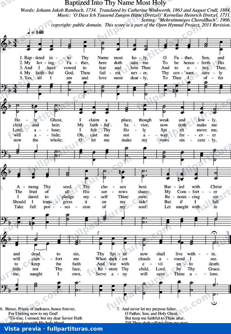 Baptized Into Your Name Most Holy — preview