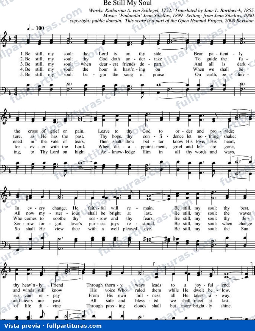 Be Still My Soul (Alma mía, en paz descansa) — preview