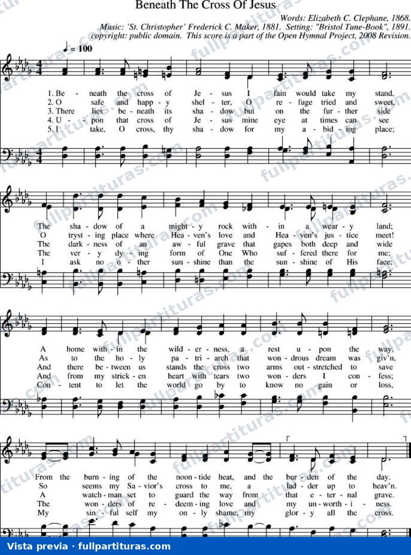 Beneath The Cross Of Jesus (Bajo la Cruz de Jesús) — preview