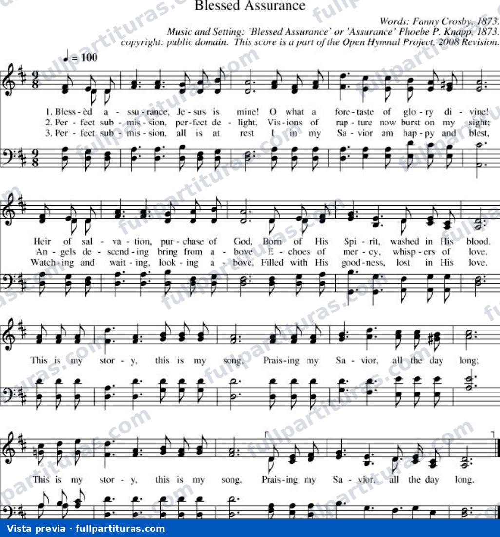 Blessed Assurance (Segura estoy) — preview