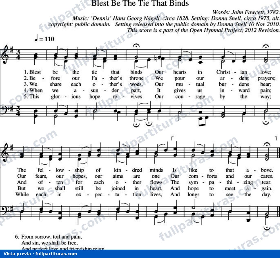 Blest Be the Tie That Binds (Bendito el lazo que une) — preview