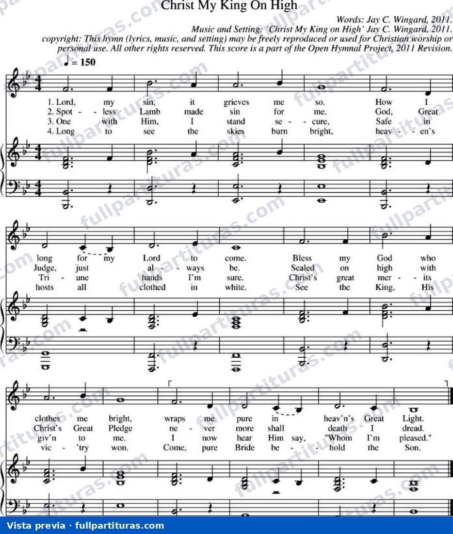 Christ My King On High — preview