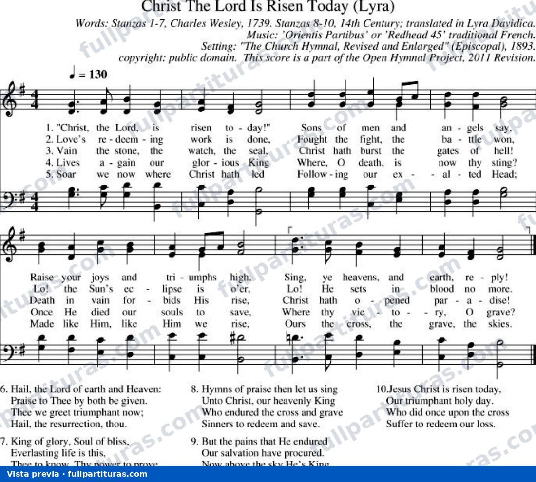 Christ The Lord Is Risen Today (Cristo el Señor ha resucitado) — preview