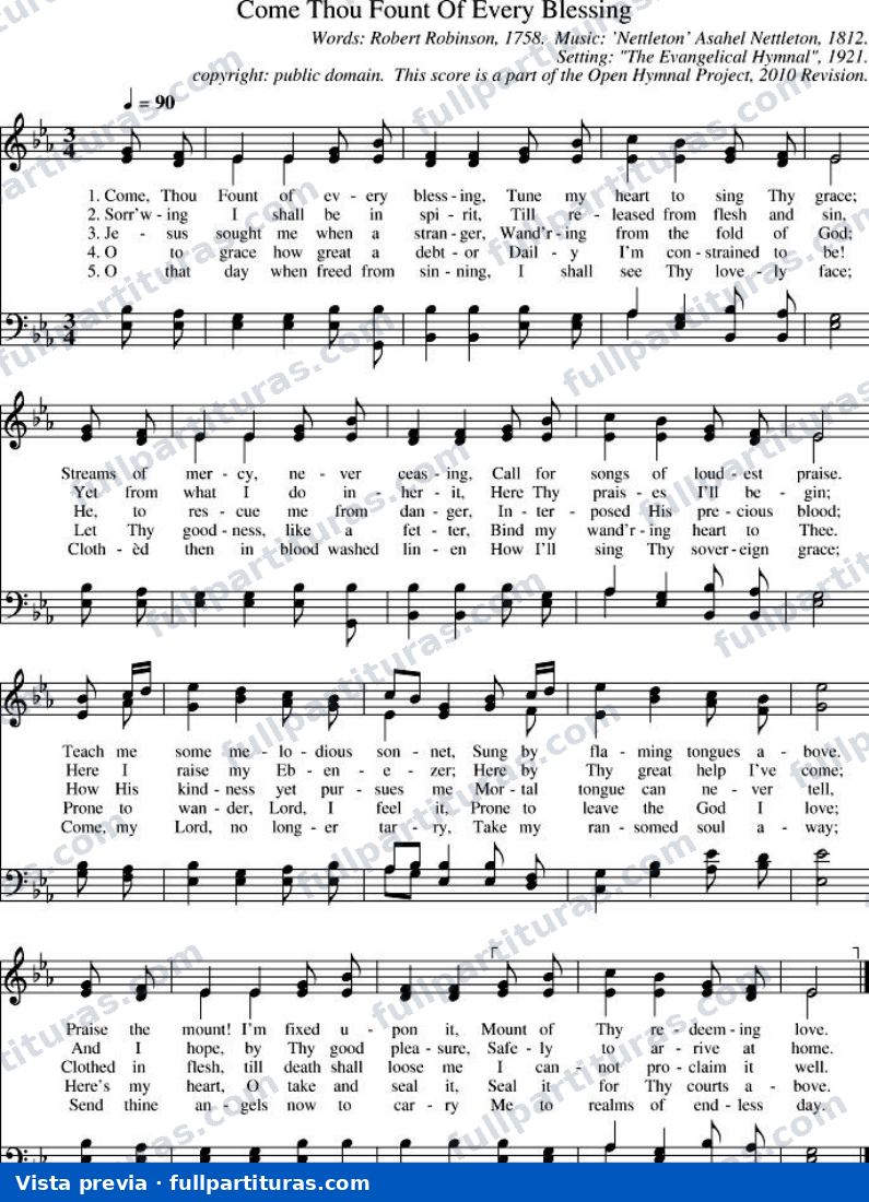 Come Thou Fount of Every Blessing — preview