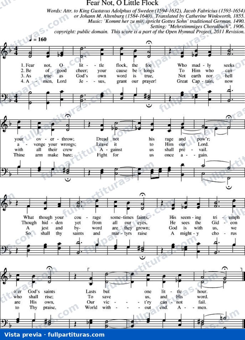 Fear Not, O Little Flock (No temas, pequeño rebaño) — preview