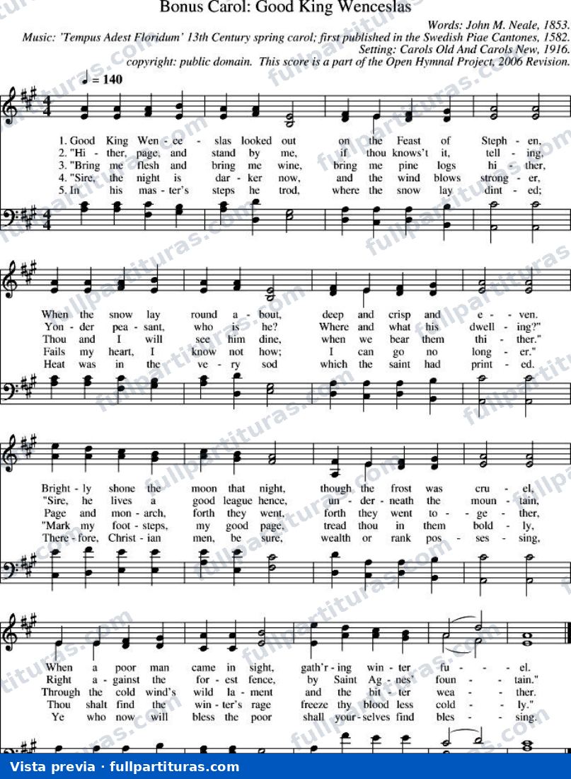 Good King Wenceslas — preview