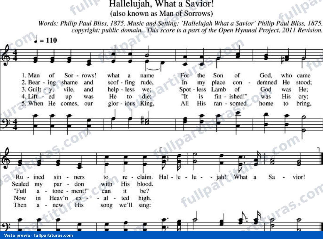 Hallelujah, What a Savior (Aleluya, que Salvador) — preview