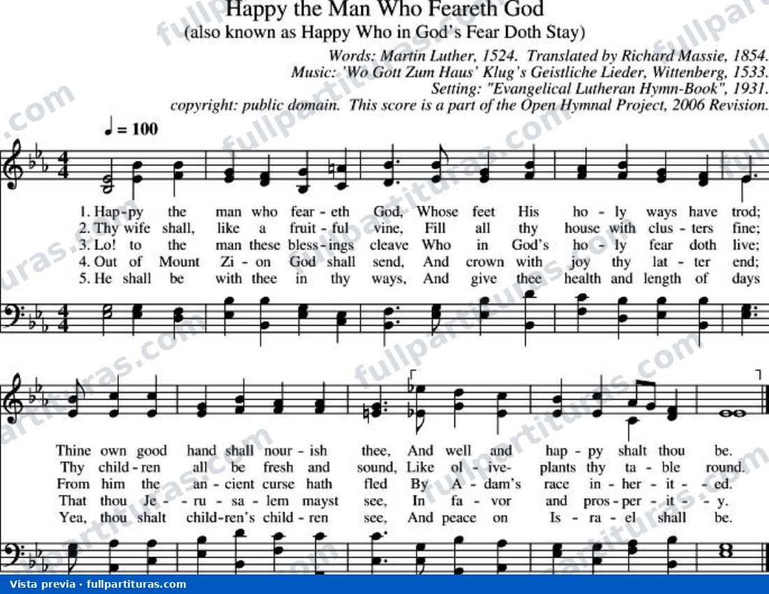 Happy The Man Who Feareth God — preview