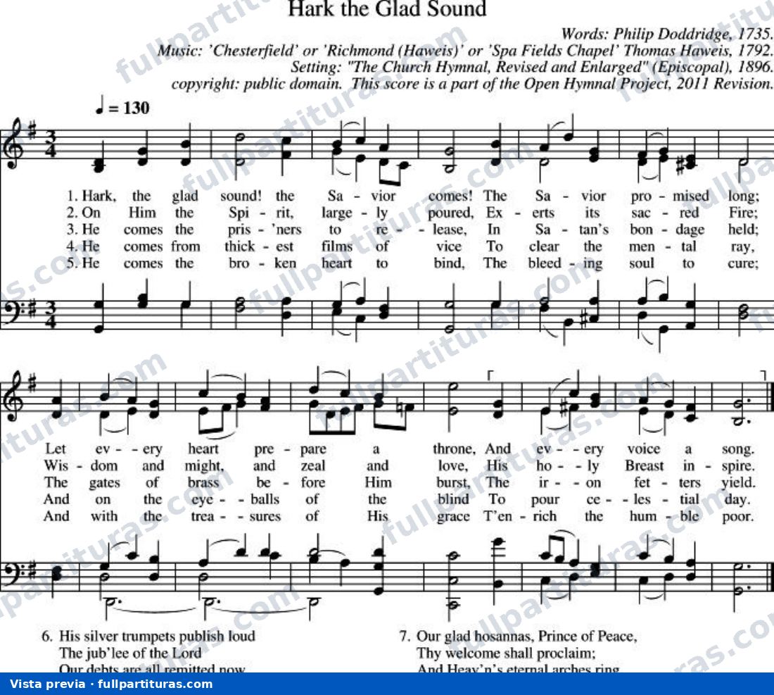 Hark, the Glad Sound! (¡Escucha el gozoso sonido!) — preview