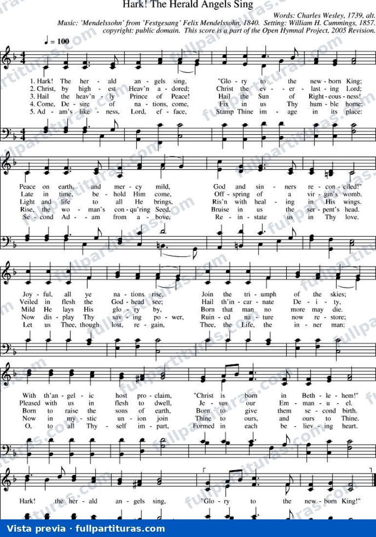 Hark! The Herald Angels Sing (Oíd un son en alta esfera) — preview
