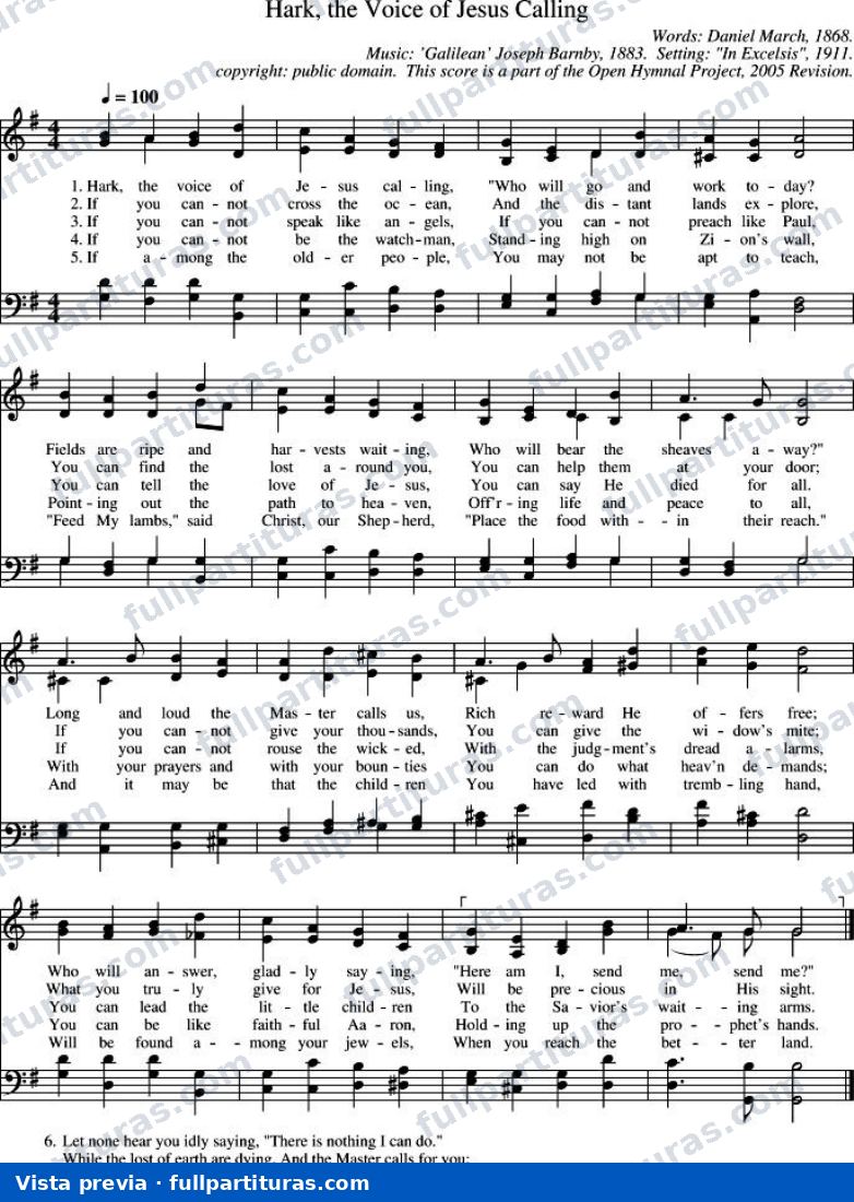 Hark, the Voice of Jesus Calling — preview