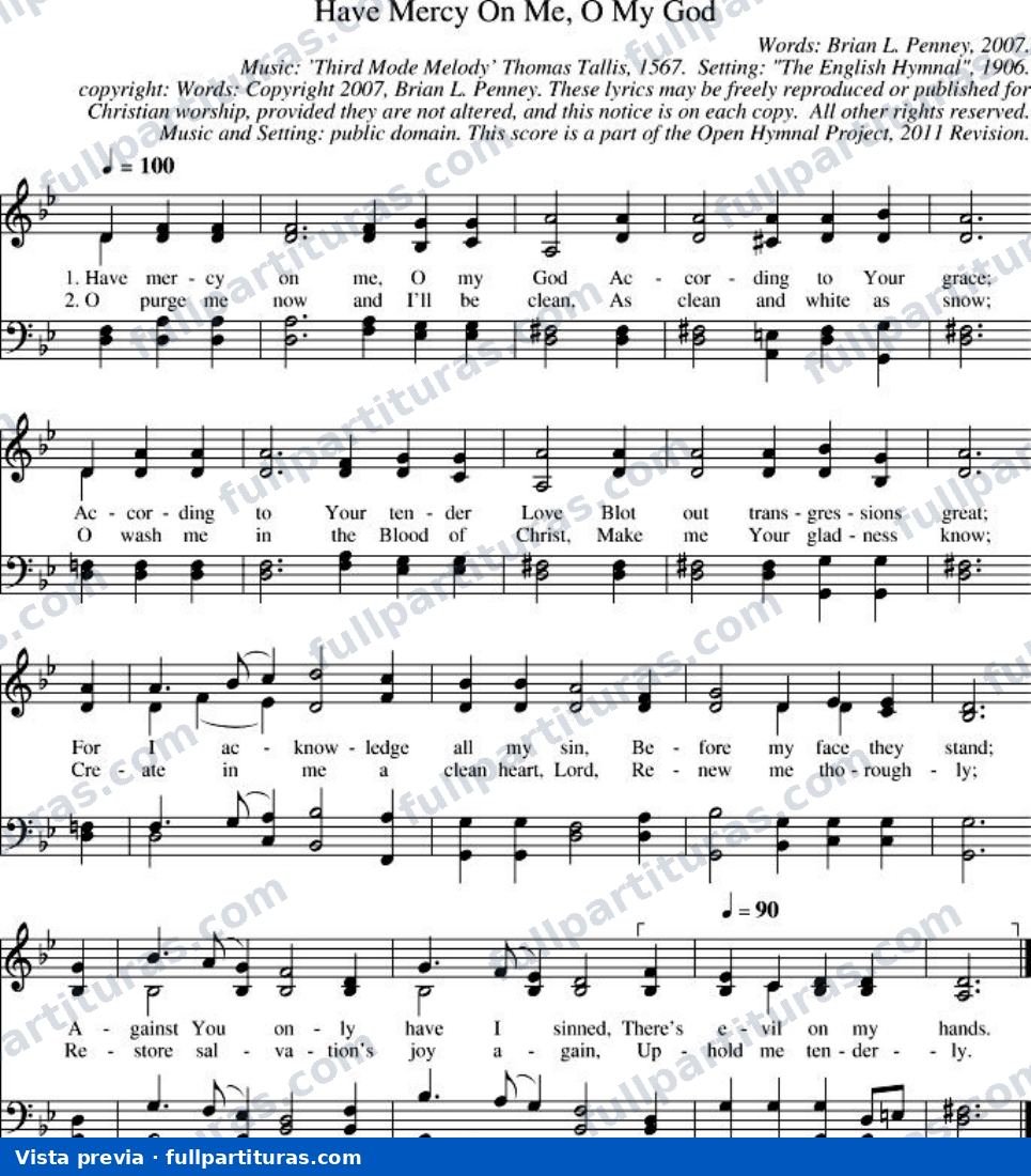 Have Mercy On Me, O My God (Ten piedad de mí, oh Dios) — preview