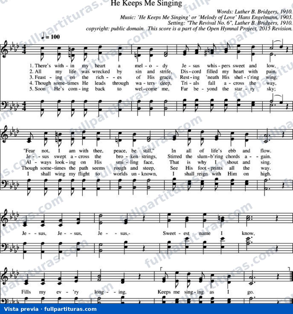 He Keeps Me Singing (Ele me faz cantar) — preview