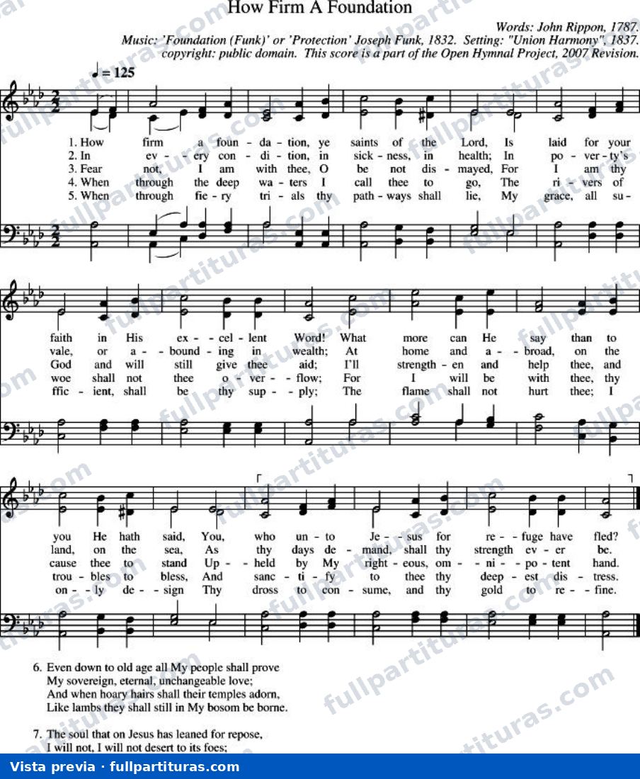 How Firm a Foundation (Que firme cimiento) — preview