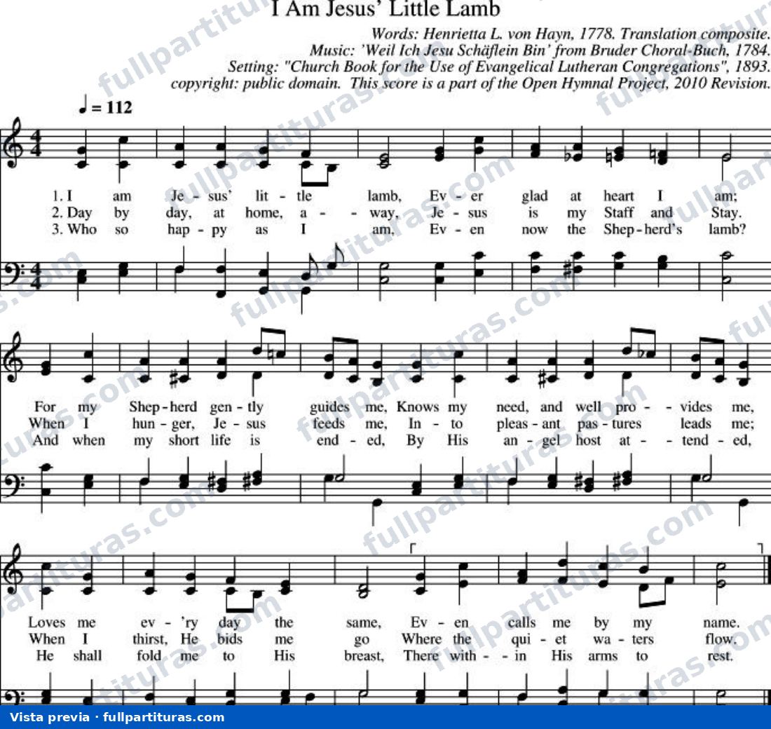 I Am Jesus' Little Lamb (Soy la ovejita de Jesus) — vista previa