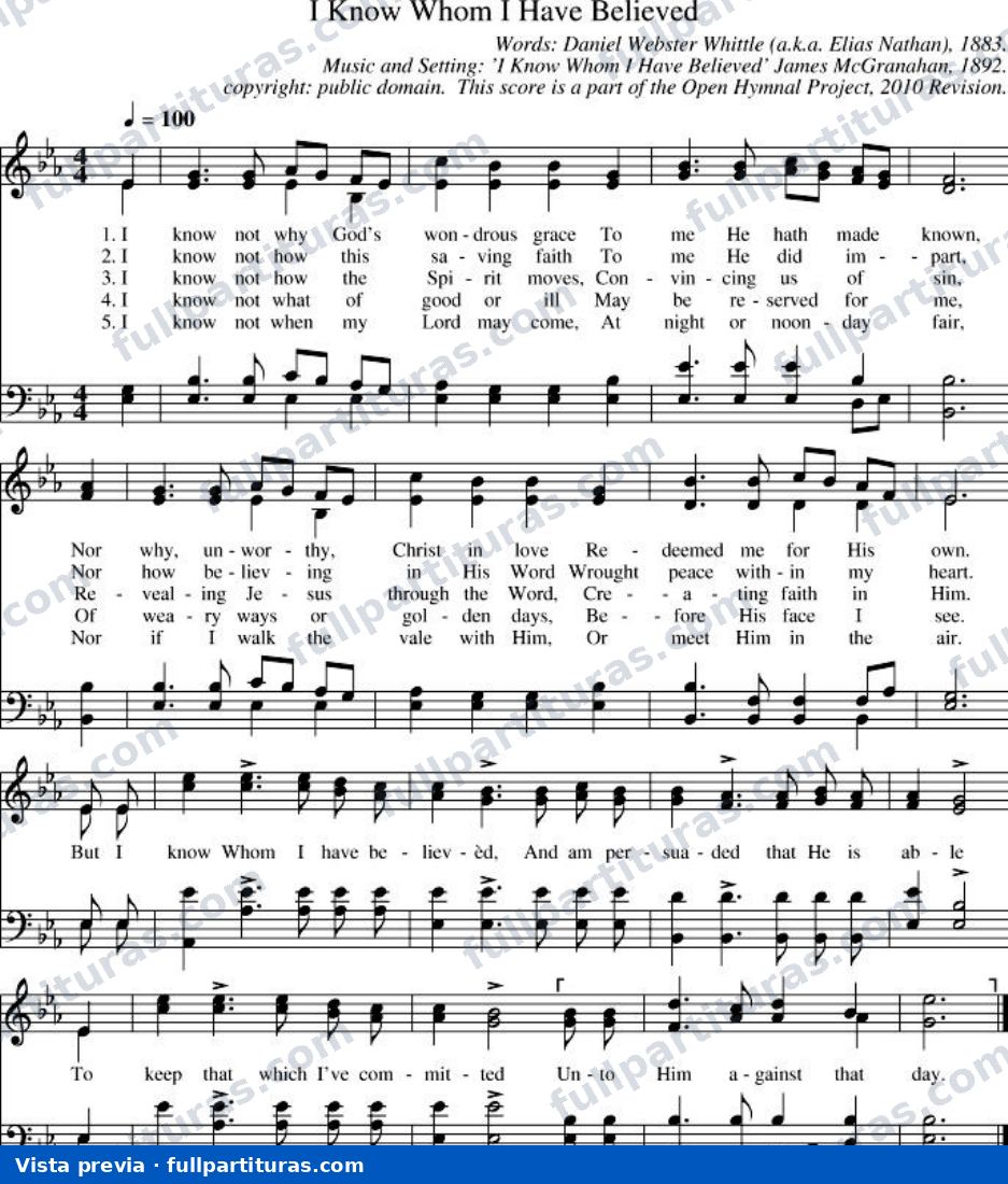 I Know Whom I Have Believed (Sé a quién he creído) — preview