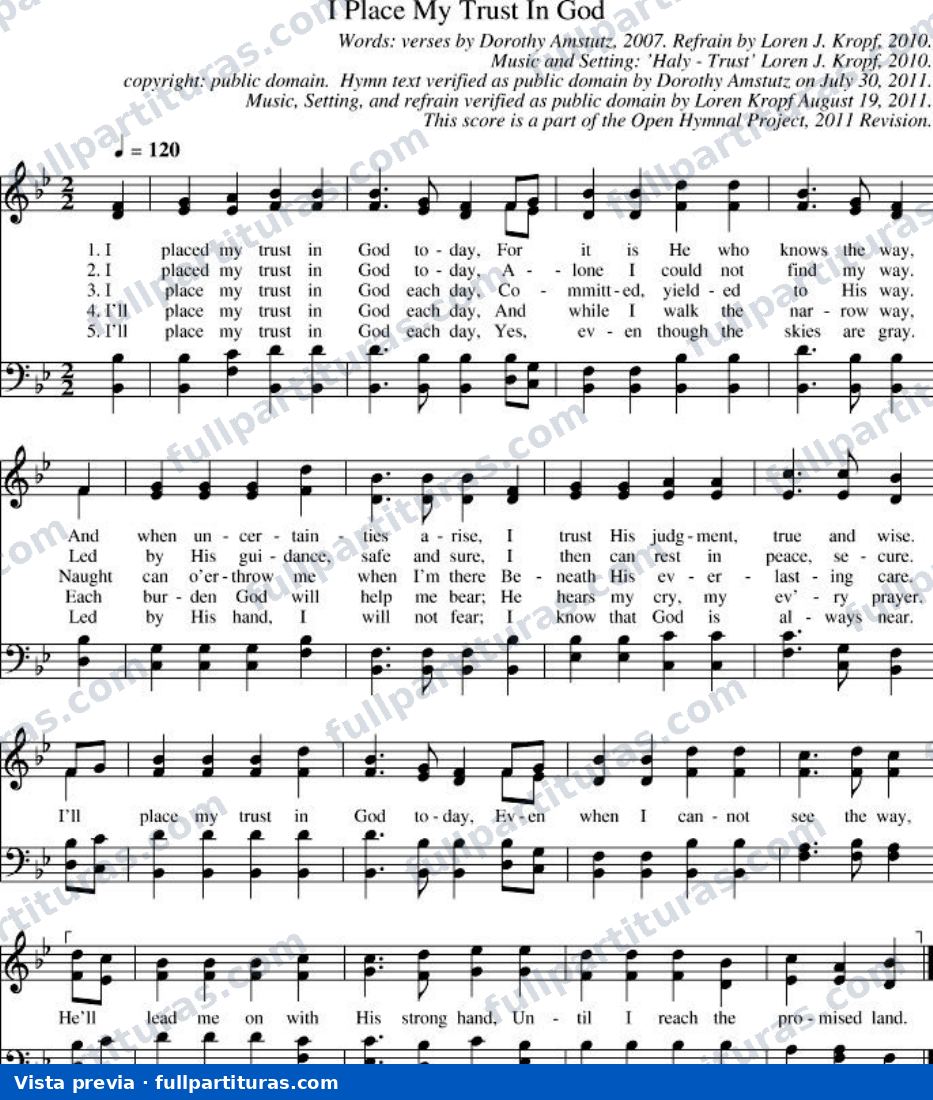 I Place My Trust in God — preview