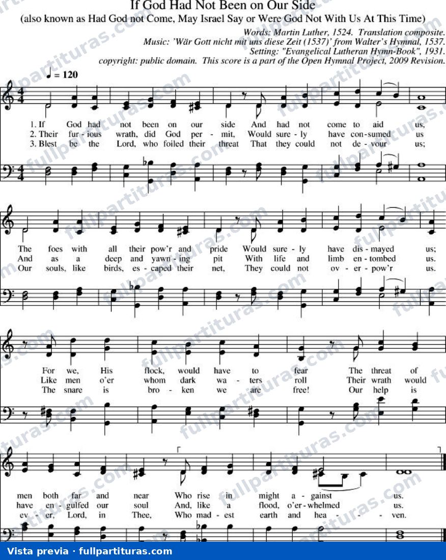 If God Had Not Been On Our Side (Si Dios no hubiera estado con nosotros) — preview