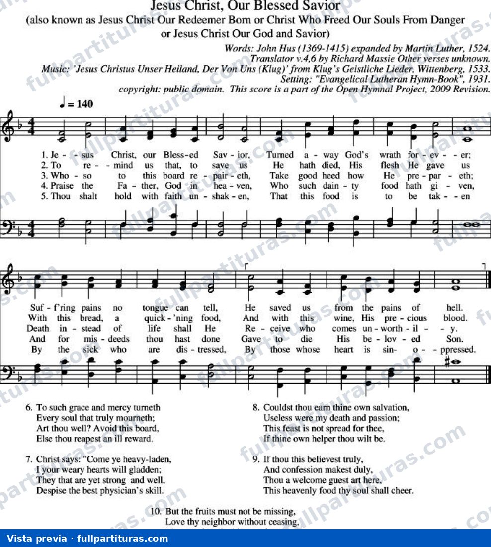 Jesus Christ, Our Blessed Savior — preview