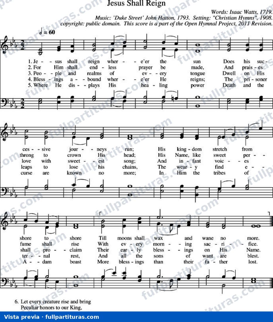 Jesus Shall Reign (Jesus Reinará) — preview