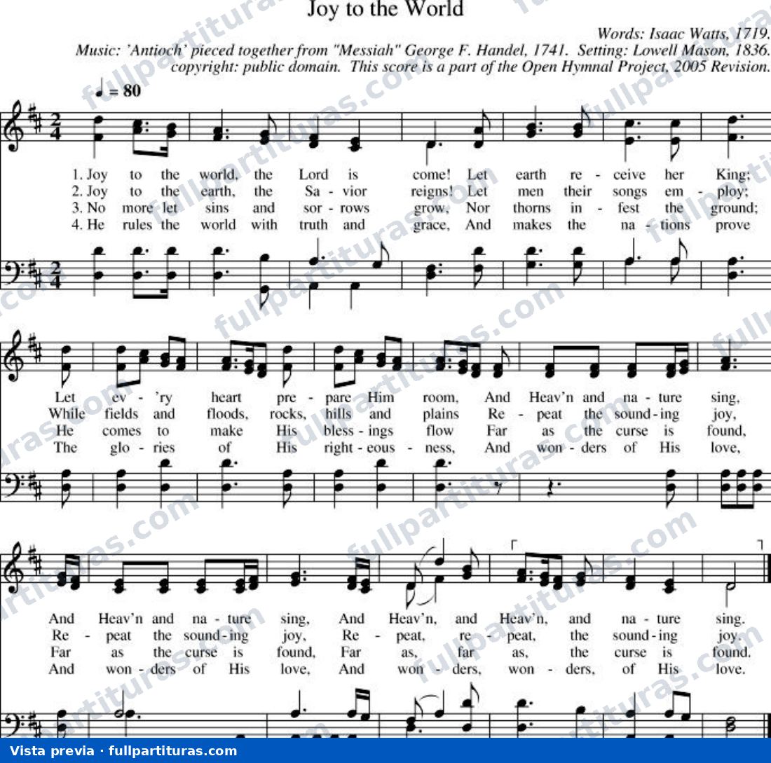Joy to the World (Al mundo paz) — preview