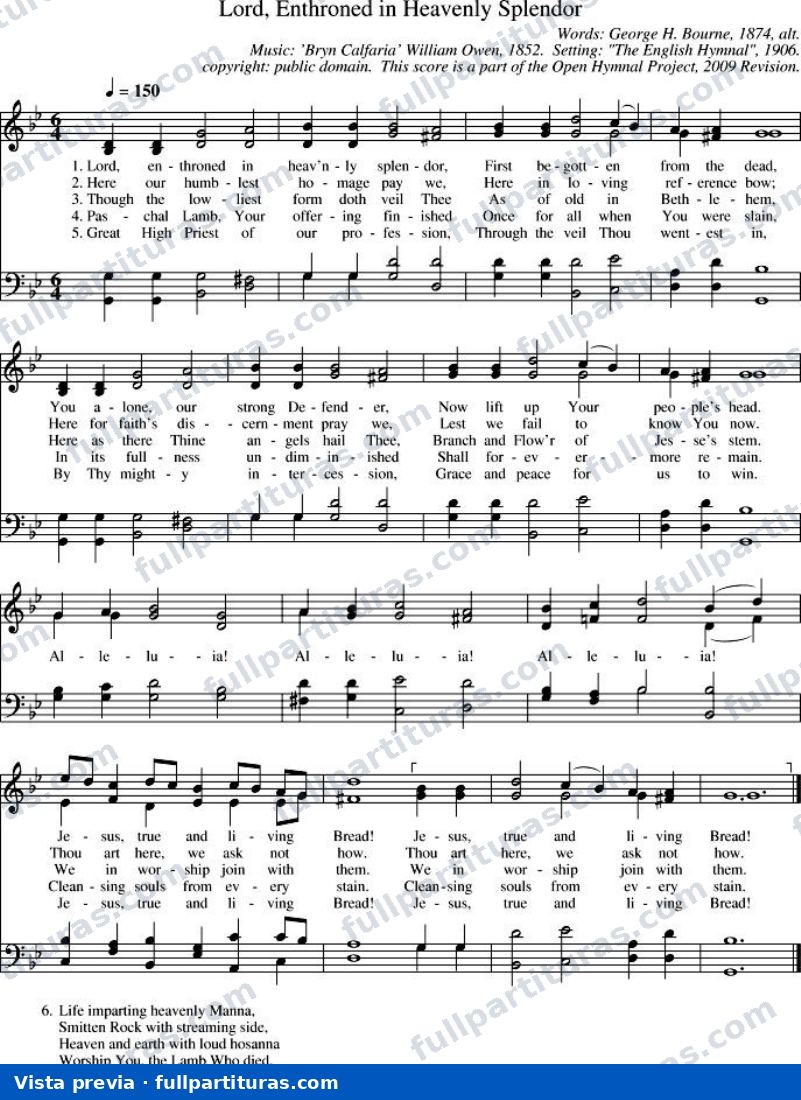 Lord Enthroned in Heavenly Splendor — preview