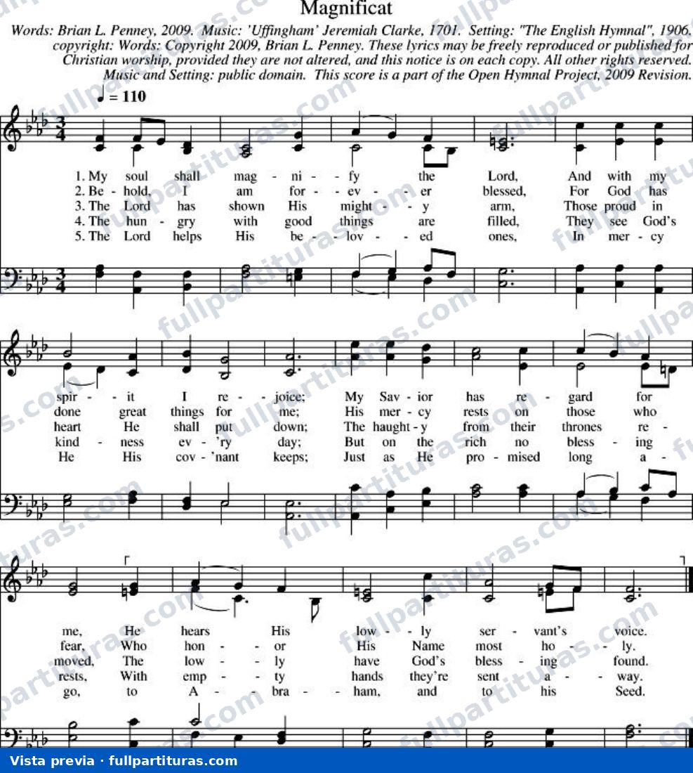 Magnificat (Mi alma engrandece al Señor) — preview