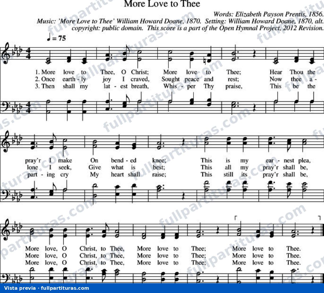 More Love to Thee, O Christ (Más amor, más de tu amor) — preview