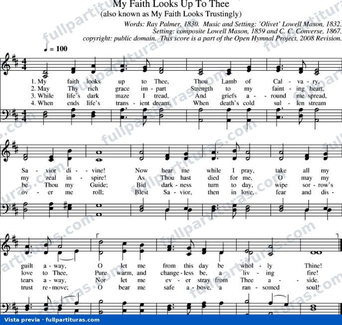 My Faith Looks Up to Thee (Mi fe contempla a Ti) — preview