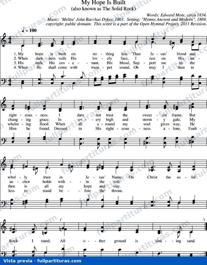 My Hope Is Built on Nothing Less (Firmes nas Promessas) — preview