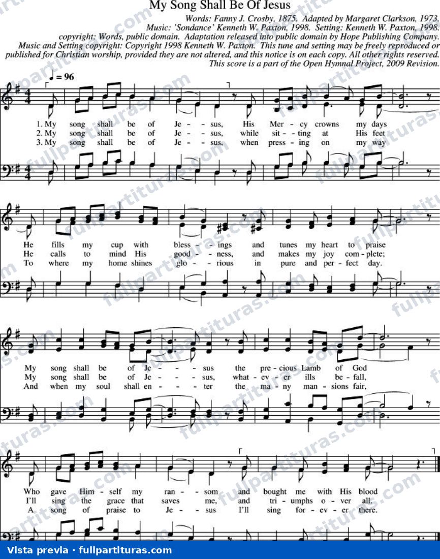 My Song Shall Be of Jesus — preview