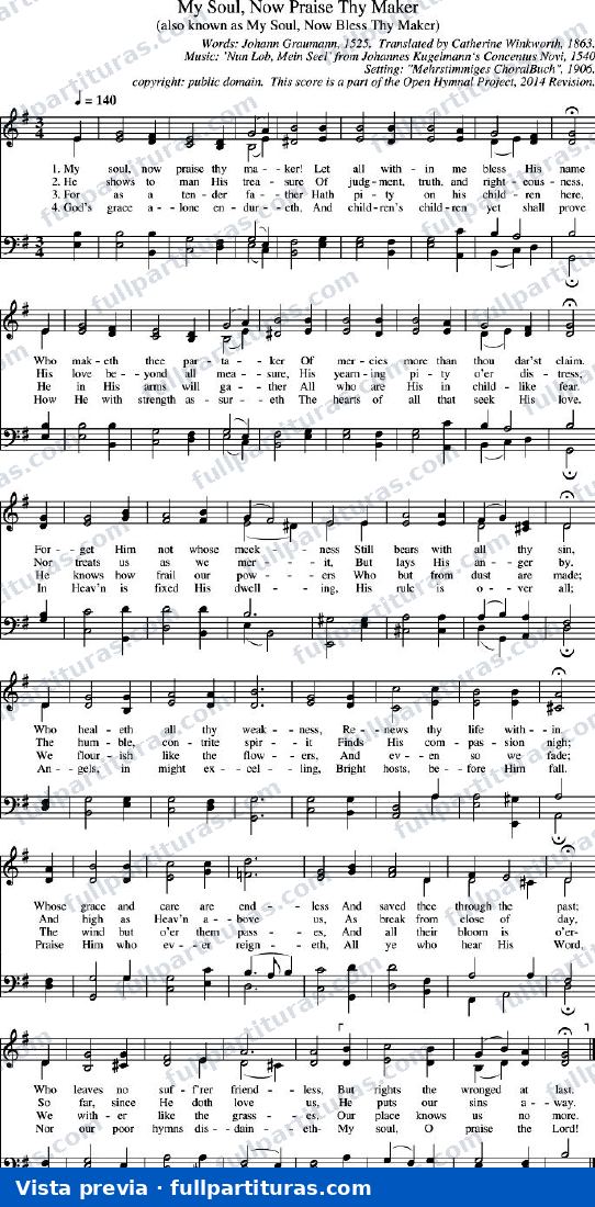 My Soul Now Praise Thy Maker (Minha alma louva ao Criador) — preview