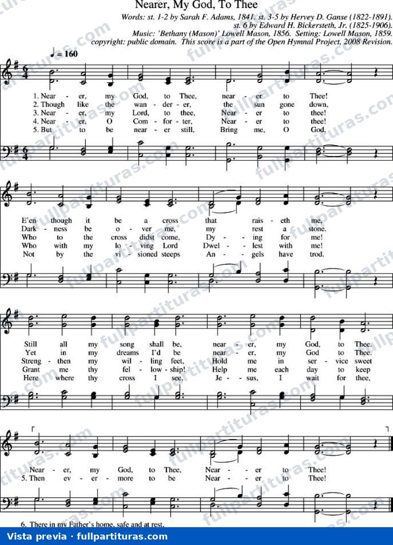 Nearer, My God, to Thee (Más cerca, oh Dios, de ti) — preview