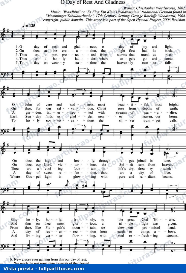 O Day of Rest and Gladness — preview