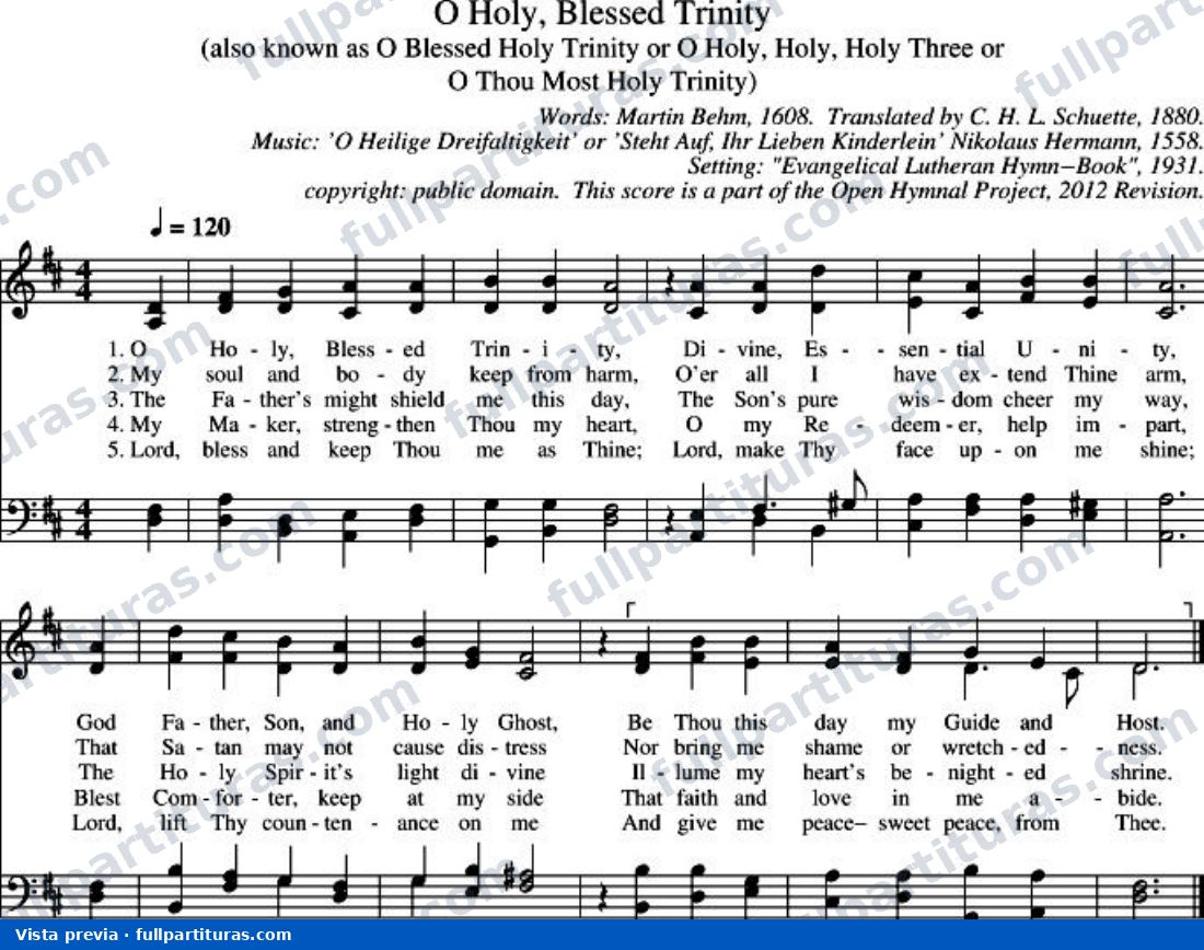 O Holy Blessed Trinity — preview