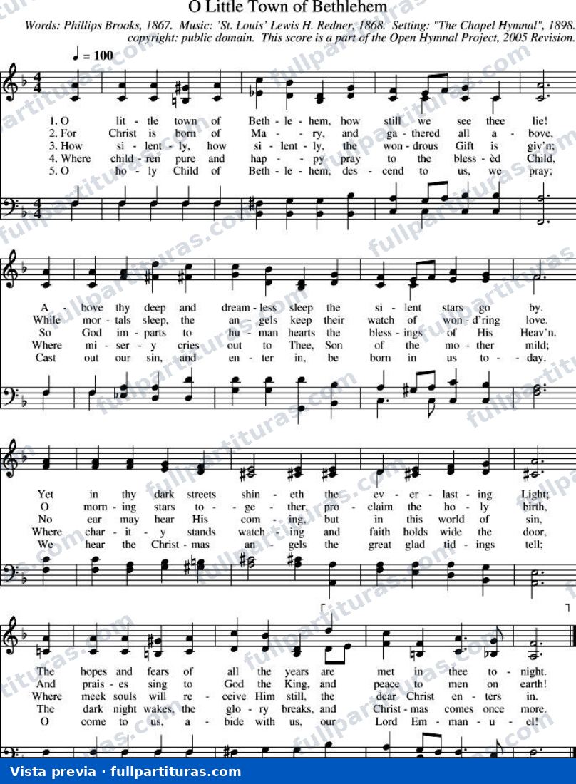 O Little Town of Bethlehem (Oh, pueblito de Belén) — preview