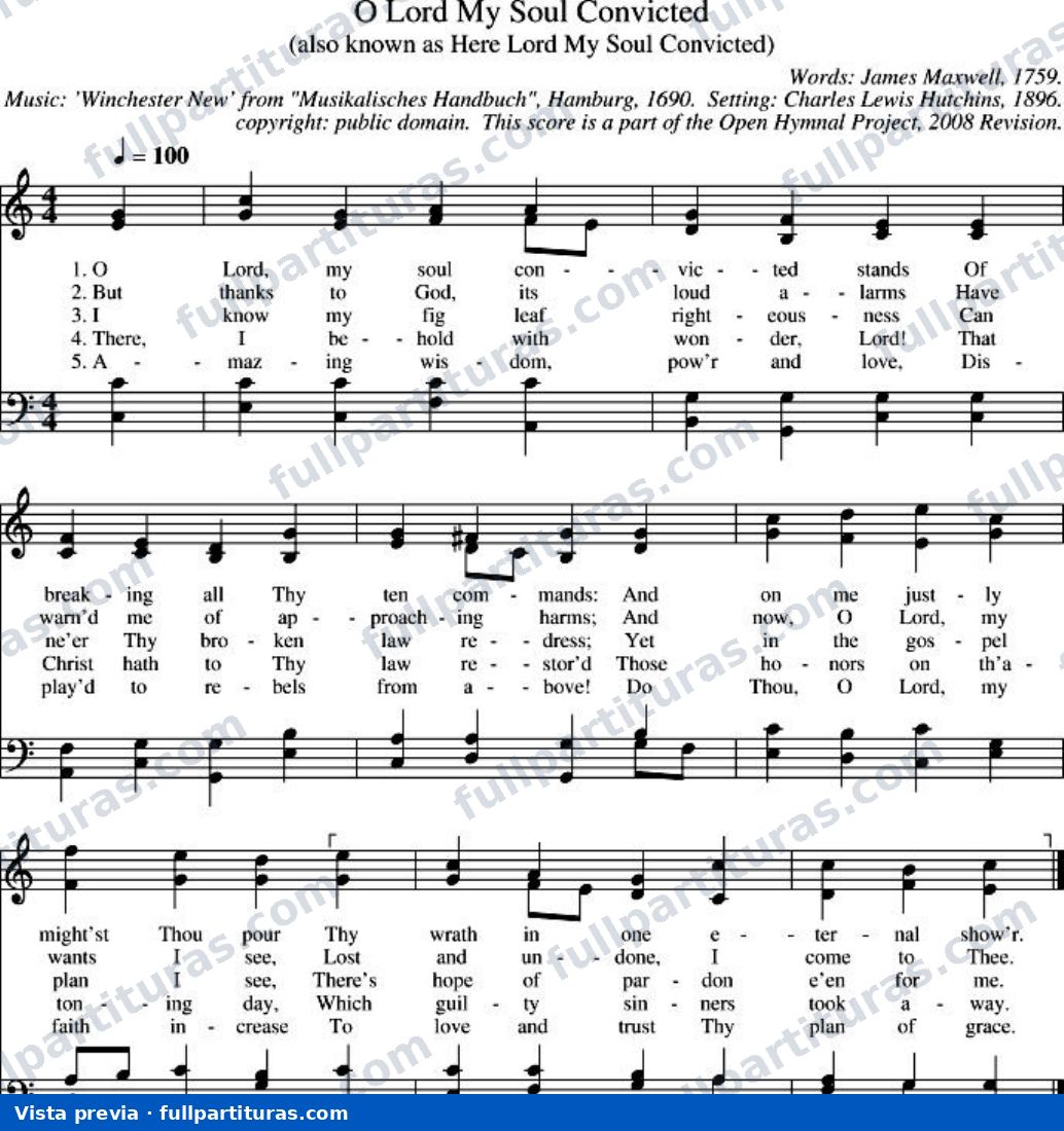 O Lord My Soul Convicted (Oh, mi alma convencida) — preview