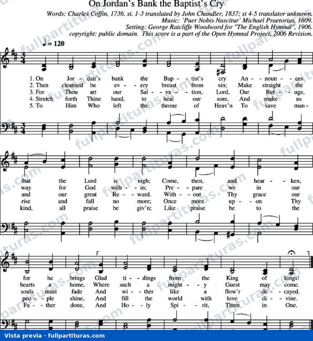 On Jordan's Bank the Baptist's Cry (A voz que clama no Jordão) — preview